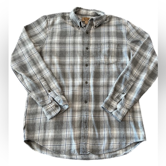 The Foundry Supply Co. Other - The Foundry Supply Co. Grey and White Plaid Flannel Tall Shirt